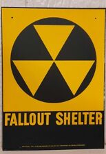 Vtg Original 1960s Fallout Shelter Sign NOS, New old Stock, Minor Imperfections  picture