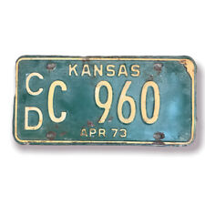 1973 Kansas License Plate C 960 CD Cloud County April 73 picture
