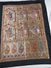 Vintage Tapestry Wall Hanging Large Panel Ornate Raw Silk Lined 34