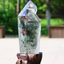 11.88LB Top Natural Clear Quartz Obelisk Crystal ghost Phantom Carving Crystal picture