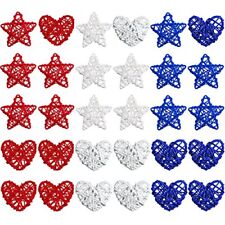  30 Pcs 4th of July Star Red, White and Blue 15 Pcs 2