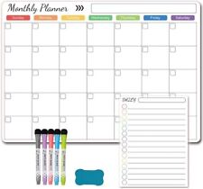 2 Set Dry Erase Board Daily List Magnetic Calendar with 5 Markers & Small Eraser picture