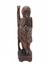 Chinese God of Longevity Wood Carved Figure 8