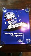 NASA SNOOPY RETURNS TO SPACE POSTER (17x24) VINTAGE picture