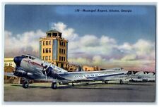 c1950's Municipal Airport Airplane Atlanta Georgia GA Unposted Vintage Postcard picture