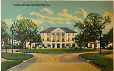 Vintage Postcard - Williamsburg Inn Exterior View Linen Card Virginia VA #12142 picture