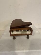 Vintage Wooden Grand Piano Music Box 1970’s Tested Working RARE See All Photos picture