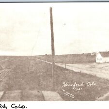 c1970s Hereford, Col 1921 RPPC Repro Railway Real Photo Weld County Postcard A98 picture