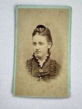 Ca. 1870 CDV Victorian Cabinet Card Attractive Young Woman Formal Portrait IDed picture