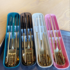 Starbucks Spoon Chopsticks Fork Set 304 stainless steel Portable For Kitchen Bar picture