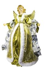 Queens of Christmas 16 in. Christmas Angel Tree Topper Gold & Silver picture