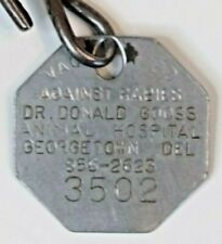 Georgetown Sussex Delaware Dog License Rabies Tag Dr. Donald Gooss #3502 picture