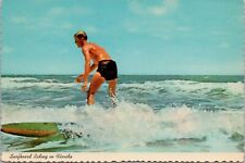 Surfboard Riding Is Fast Becoming Popular In Florida c.1965 Postcard picture
