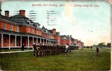 Vintage Postcard Barracks Fort Snelling Minneapolis MN Minnesota 1908      I-102 picture