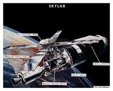 ARTIST'S CONCEPT OF THE SKYLAB SPACE STATION IN ORBIT 8X10 NASA PHOTO picture