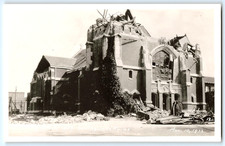 Long Beach CA 1933 Earthquake Church Ruins RPPC Real Photo Postcard -891 picture