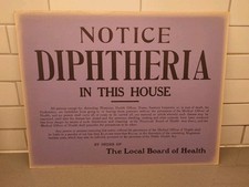 Diptheria Quarantine Sign / 20th Century Infectious Diseases / Medical History picture