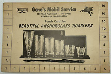 Vintage Gene’s Mobil Service Centralia Punch Card Anchorglass Tumblers Giveaway picture