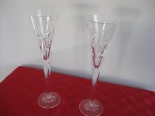 2 Waterford Crystal Millennium Happiness Champagne Toasting Flutes picture