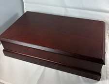 Wooden Tea Chest Box 8 Compartment Organizer The Boston Tea Company 12.5x7.5” picture