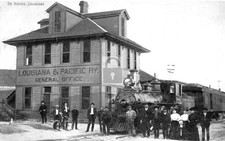 Railroad Train Station Depot Louisiana & Pacific De Ridder LA - Reprint picture