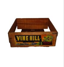 Vintage USA Vine Hill Wood Shipping Crate Primitive Handmade California Farm picture