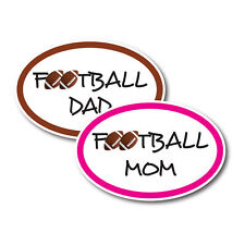 Football Mom and Football Dad Combo Pack Oval Magnet Decal, 4x6 Inches picture