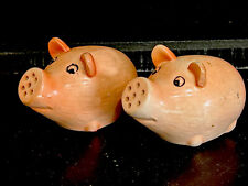 Vintage Pink Pigs  Salt Pepper Shakers Japan Anthropomorphic picture