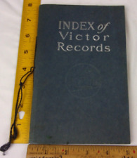 Index of Victor Records 1920s ORIGINAL for owners to fill out their collection picture