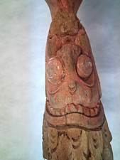 Carved Wood Statue, Could Be A Fertility God Without An Essential Part picture