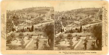 Stereo, Palestine, Jerusalem, Garden of Gethsemane and Mount of Olives, 1899 Vi picture