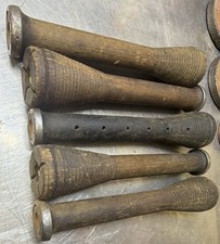 Vintage Wooden Textile Mill Bobbins/ craft woodworking materials- Lot of 5 picture