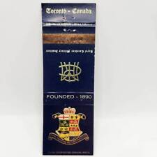 Vintage Matchbook Royal Canadian Military Institute Founded 1890 Toronto Canada picture