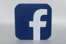 Facebook 3D printed Logo Sign Wall Desk Shelf Art picture