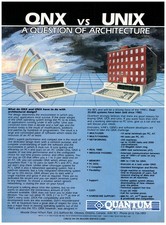 PRINT AD 1986 Quantum Systems QNX vs UNIX Architectural Design 80's Computer Ad picture
