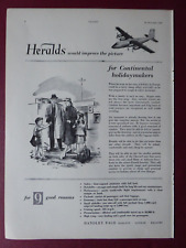 10/1956 PUB HANDLEY PAGE HERALD AIRCRAFT HOLIDAYS TRAVEL EUROPE ORIGINAL AD picture