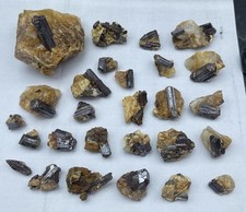 Rutile In Quartz And Albite Matrix 27 Pieces Lot From Zagi Mountain, Pakistan picture