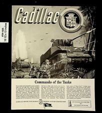 1943 Cadillac Commando of the Tanks Vintage Print Ad 20177 picture