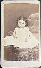 ~1870 POST CIVIL WAR ERA CDV PHOTO SWEET-FACED TODDLER GIRL picture