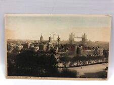 Old Hand Colored RPPC London The Tower And The Bridge UK picture