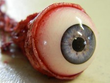 HALLOWEEN HORROR Movie PROP RIPPED OUT EYEBALL Blue by Dead Head Props picture