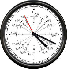 Math Teacher Trigonometry Unit Circle Radian Labeled Angles Values Wall Clock picture