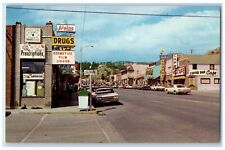 c1960 Along Elkhorn Avenue Classic Cars Estes Park Colorado CO Unposted Postcard picture