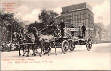 Water Tower Parade Fire Insurance NYC Cremo Horse Rotograph c1910 postcard IQ10 picture