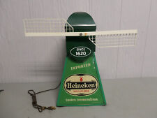 Vintage Heineken Beer  Windmill Lighted Promo Ad Pub Bar Sign - WORKS & SPINS picture