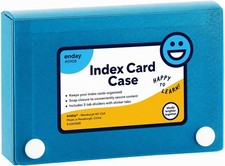Enday 3x5 Index Card Holder, 100 Card Capacity, 5 Tab Dividers, Flash Card Case picture
