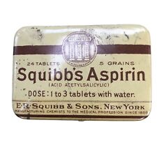Squibb's Aspirin Vintage Advertising Tin New York picture