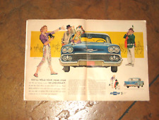 #1331 - VINTAGE 1958 LIFE MAGAZINE AD  -  ALL NEW 1958 CHEVROLET - 2-PAGE SPREAD picture