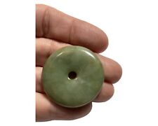 Certified Grade A 100% Natural Green Jade Jadeite Donut 35x4mm USA Seller Luck picture