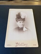 Antique Cabinet Photo, Woman with Plumed hat , Philley Studio Lowel MI 6x4 picture